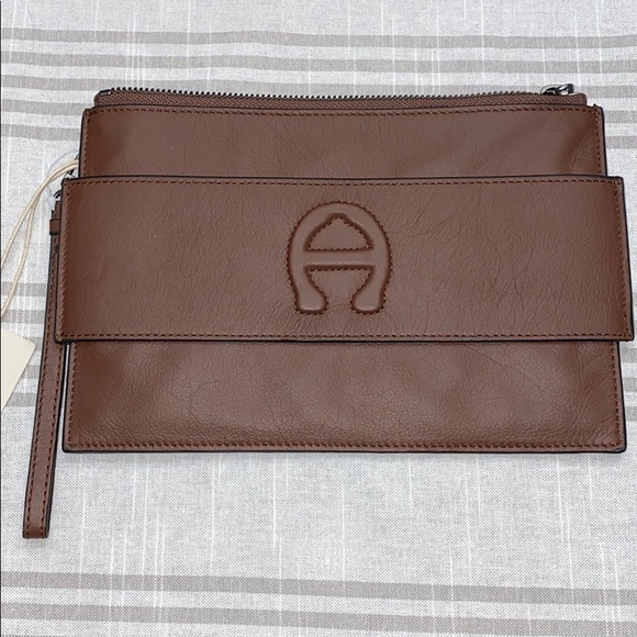 Etienne Aigner Handbags - Etienne Aigner Leather Adeline Handle Wristlet NWT